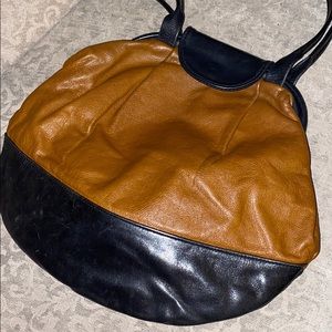 Vintage two tone leather bag